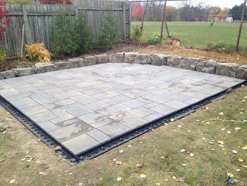 Step 5: Add top soil or lay down sod along the perimeter of your project area.