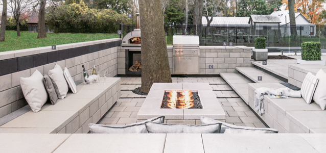 We stock the complete line of Techo-Bloc Pavers, slabs and walls. 
